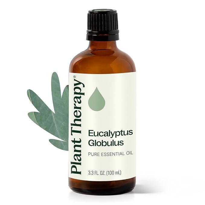 Plant Therapy Eucalyptus Globulus Essential Oil, 100 mL (3.3 oz), for Diffuser, Skin, Hair, Aromatherapy DIYs, and Clear Breathing, 100% Pure and Undiluted