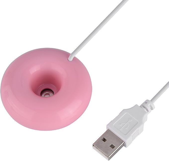 Mini Doughnut-Shaped humidifier, Portable USB powered Spray Humidifier, Atomization Spray Humidifier Floats on The Water for Home Bedroom Office Car,outdoor air freshener, diffuser