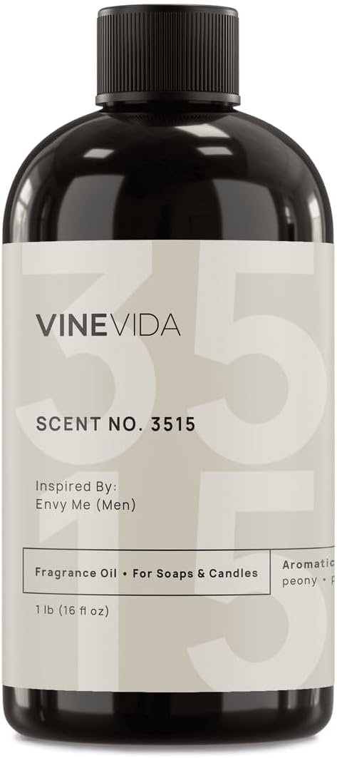 VINEVIDA Scent NO. 3515 Fragrance Oil - 16oz (1lb) - Inspired by: Envy Me (Men) Fragrance Oil for Candle Making - Made in USA Candle Scents Scents for Soap Making