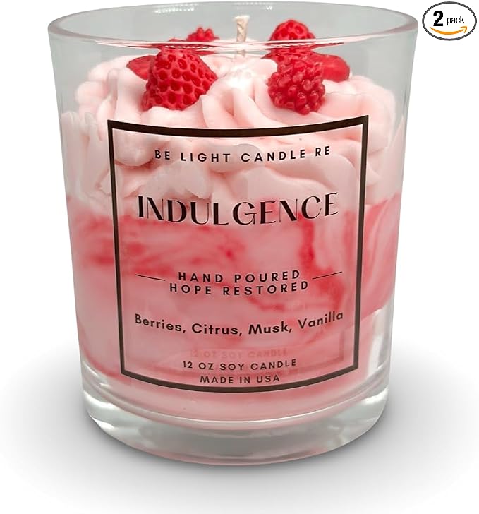 | Purpose-Driven Soy Candle | Strawberry Scented 12oz | Cool Gifts | Gifts for Women Who Have Everything
