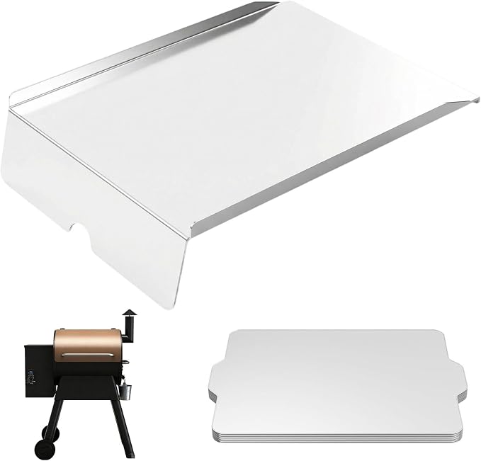 BAC012 Heat Baffle and 6-Pack Grease Drip Tray Liners Kit for Traeger Pro 22 Series, Pro 575 Pellet Grills, Drip Pan Replacement for Traeger Drip Tray Liners BAC012 BCA070 BBQ07C BBQ07E, BAC507
