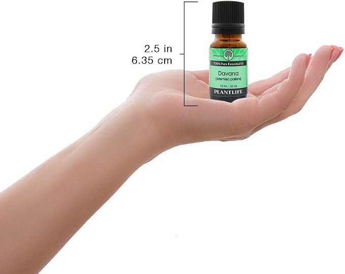 Plantlife Davana Aromatherapy Essential Oil - Straight from The Plant 100% Pure Therapeutic Grade - No Additives or Fillers - 10 ml