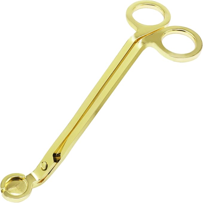Candle Wick Trimmer, Stainless Steel Candle Wick Clipper Wick Cutter Scissor, Gold