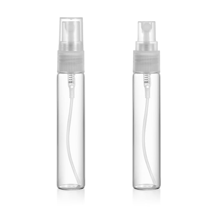 20 Pack Set 10ML Protable Refill Bulk Atomizer Spray Travel Perfume Bottle Hydrating Empty Bottle (Clear)