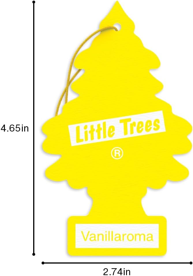 LITTLE TREES Car Air Freshener | Hanging Tree Provides Long Lasting Scent for Auto and Home | 24 Air Fresheners |Vanillaroma