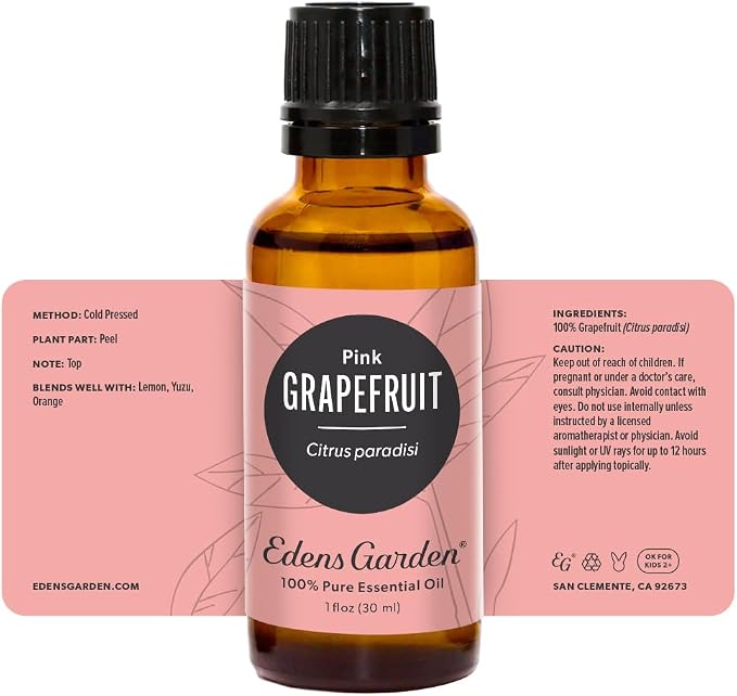Edens Garden Grapefruit- Pink Essential Oil- 100% Pure Premium Grade, Undiluted, Natural, Therapeutic, Aromatherapy, The Best for Diffuser, Candle, Laundry, Kid Safe 30 ml (1 fl oz)