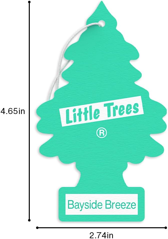 LITTLE TREES Car Air Freshener | Hanging Tree Provides Long Lasting Scent for Auto and Home | 24 Air Fresheners |Bayside Breeze