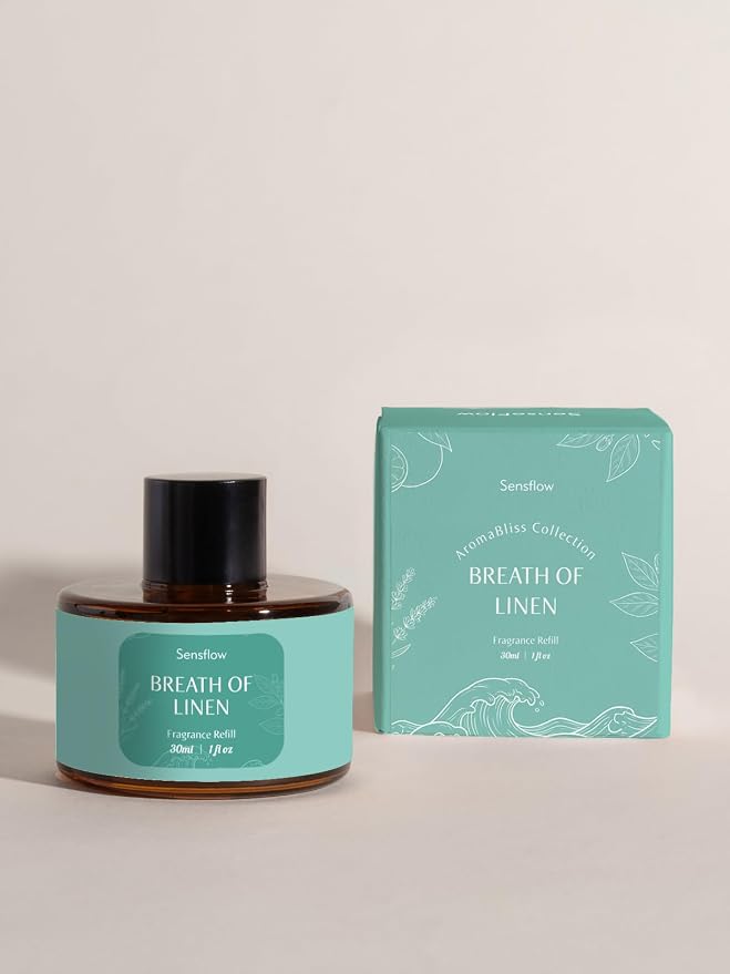 Essential Oil Refill 1.02oz/30ml for SF101/SF101S Waterless Aromatherapy Diffuser, Covers 1000 Sq Ft, 120-Day Natural Scent 1 Pack,Breath of Linen