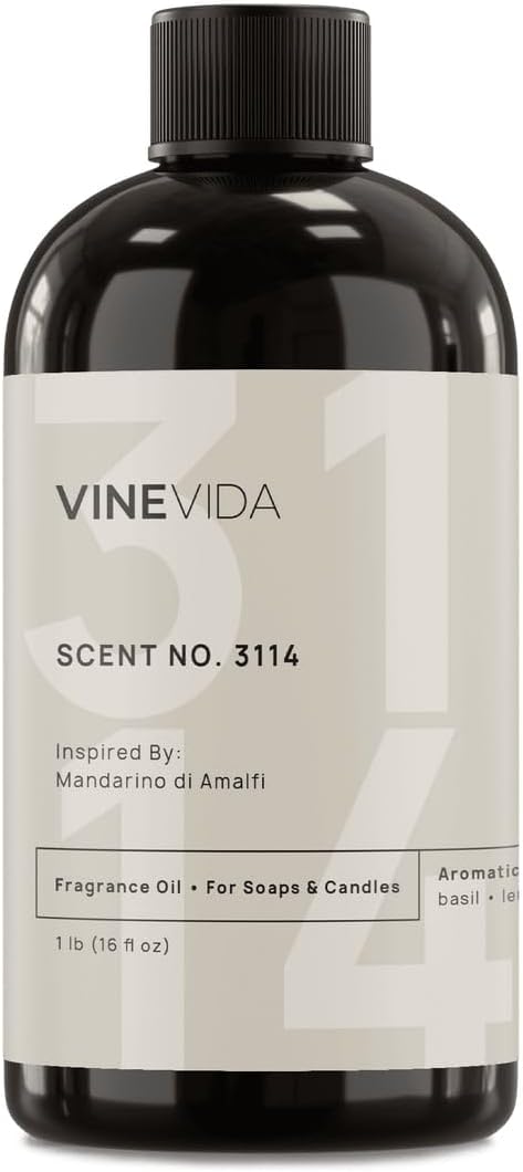 VINEVIDA Scent NO. 3114 Fragrance Oil - 16oz (1lb) - Inspired by: Mandarino di Amalfi Fragrance Oil for Candle Making - Made in USA Candle Scents Scents for Soap Making