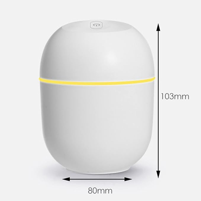 2X Air Humidifier USB Small 220Ml Mini Portable Cool Mist Diffuser for Bedroom Office Desk Car Aroma Atomizer,White
