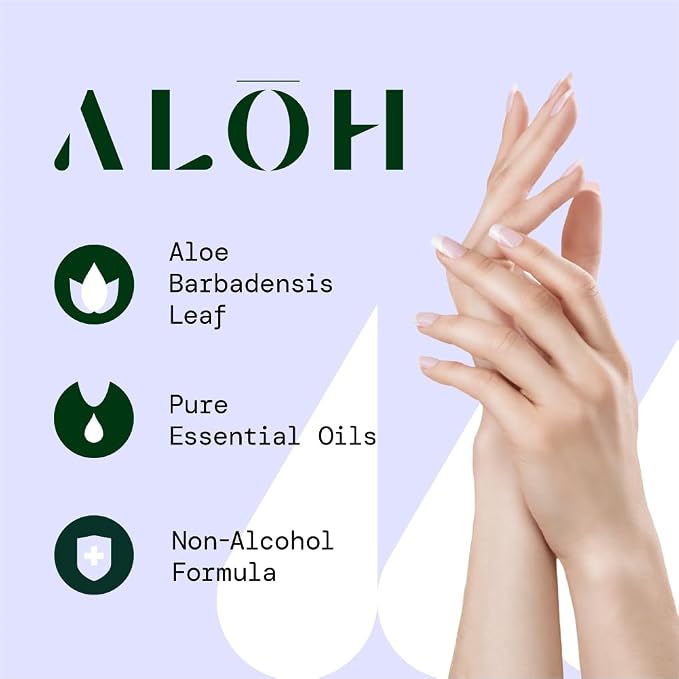 ALŌH Skin - Softening Sanitizing Hand Wipes – Sweet Orange Bergamot (1 Box of 20 Individual Wrapped Wipes)