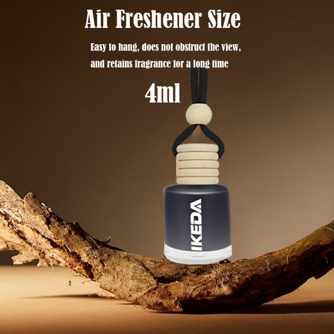 ikeda fragrance Car Air Freshener | 4ml Automotive Scents | 45-Days Long Lasting Fragrance | Automobile Hanging Diffuser Bottles | Remove Auto Odor | Fresh Air for Deodorizer (6pcs New Car)