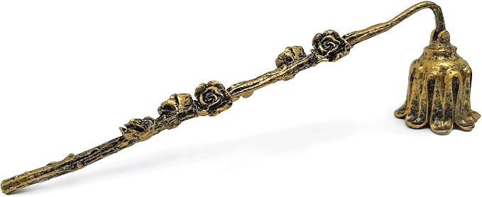 AIM & GGKK Candle Snuffer, Candle Snuffer Extinguisher with Long Handle,Retro Style Wick Flame Snuffer for Putting Out Candle Flame Safely,Floral Candle Snuffers Accessory for Candle Lovers