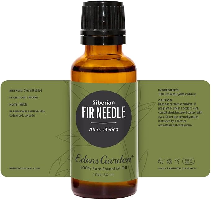 Edens Garden Fir Needle- Siberian Essential Oil- 100% Pure Premium Grade, Undiluted, Natural, Therapeutic, Aromatherapy, The Best for Diffuser, Candle, Laundry, Humidifiers 30 ml (1 fl oz)