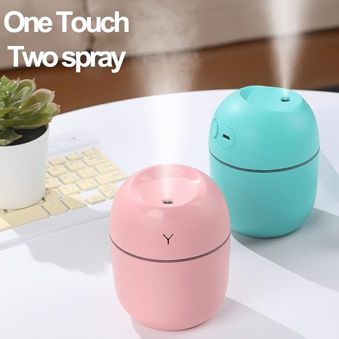 Wild Essentials 220ml Cool Mist Essential Oil Diffuser/Humidifier, Aromatherapy, Nightlight, Portable, USB Power, Auto Off, Room, Office, Car (White)
