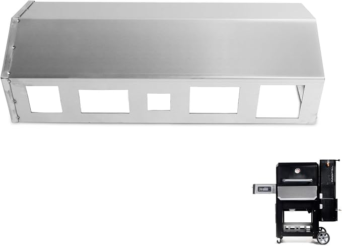 SafBbcue 9904200046 Heat Manifold for Masterbuilt Gravity Series 800 Digital Charcoal Grill and Smoker Parts, for Masterbuilt 800 MB20040122 MB20040221 Heat Manifold Replacement Kit, Stainless Steel