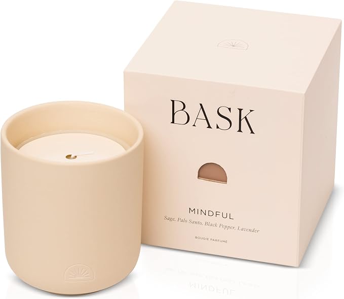 Relaxing Candles for Home by BASK - Scented Candles - Winter Candles - Gifts for Women and Men - Scent: Mindful
