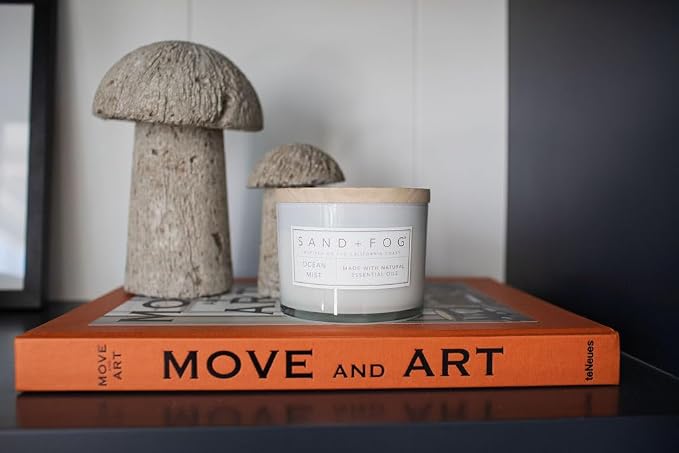 Sand + Fog Scented Candle - Ocean Mist – Additional Scents and Sizes – 100% Cotton Lead-Free Wick - Luxury Air Freshening Jar Candles - Perfect Home Decor – 12oz