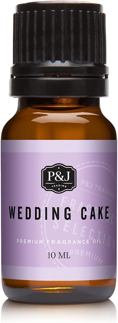 P&J Trading Fragrance Oil for Diffusers for Home - Wedding Cake 10ml Fragrance Scents for Candle Making - Soap Making Supplies & Car Diffuser Scents