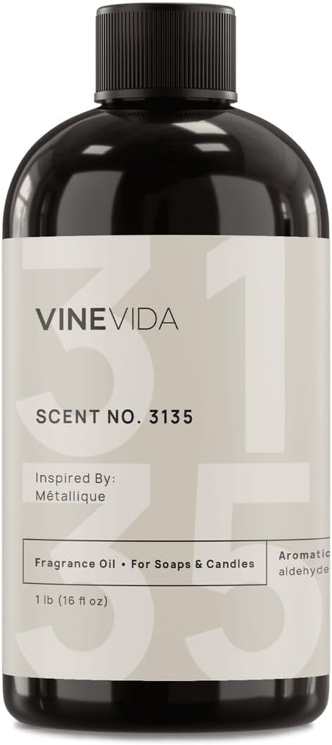 VINEVIDA Scent NO. 3135 Fragrance Oil - 16oz (1lb) - Inspired by: Métallique Fragrance Oil for Candle Making - Made in USA Candle Scents Scents for Soap Making
