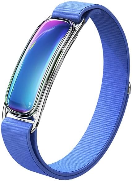 Essential Oil Diffuser Bracelet, Portable Aromatherapy Locket with Adjustable Velcro Strap for Men & Women, 20 White Refill Pads, Wellness Relaxation Gift (Blue)