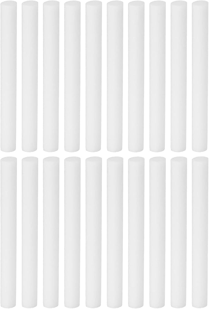 PATIKIL Humidifier Cotton Filter Sticks, 20 Pcs Refill Sticks Filter Wicks Replacement for USB Mini Humidifiers Portable Diffuser (2.76'' x 0.28''), White