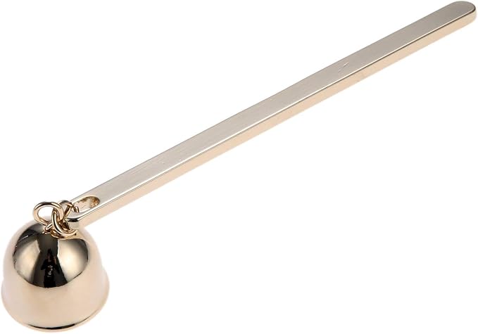 MUXSAM 1-Pack Candle Extinguisher Snuffer, Bell-Shaped Candle Candlesnuffers Stainless Steel Wick Flame Snuffer Candle Accessory Tools Gift for Candle Lovers(Gold)
