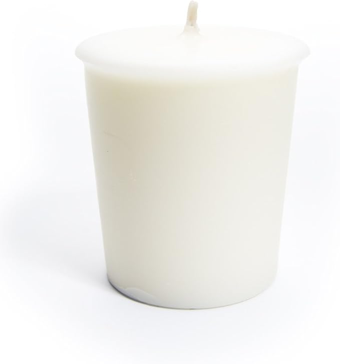 Cuddly Cotton Soy Votive Candles - Scented with Natural Fragrance Oils - 6 White Natural Votive Candle Refills - Fresh & Clean Collection