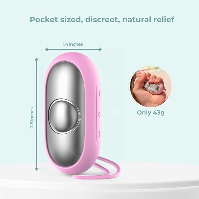 Glowco CalmCarry Sleep Aid Device – Handheld Microcurrent Relaxation Tool, Supports Calm, Focus & Gentle Relief, USB Rechargeable, Portable Wellness Device for Adults & Kids | Pink Calm Carry