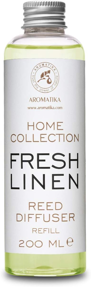 Reed Diffuser Refill Fresh Linen 6.8 Fl Oz (200ml) - Room Diffuser Refill - Home Fragrance - Scented Diffuser - Fresh Aroma - Room Fragrance - Scented Diffuser