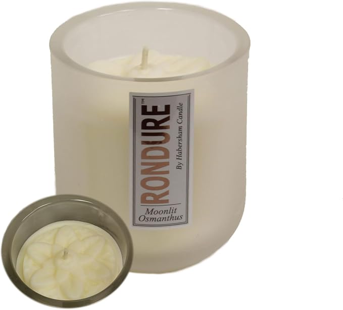 Habersham Rondure Candle – Moonlit Osmanthus Scented Candle, Up to 55 Hours Burn Time, Authentic and Long Lasting Fragrance, Soy Blend Wax, 9.5 oz Glass Jar Candle