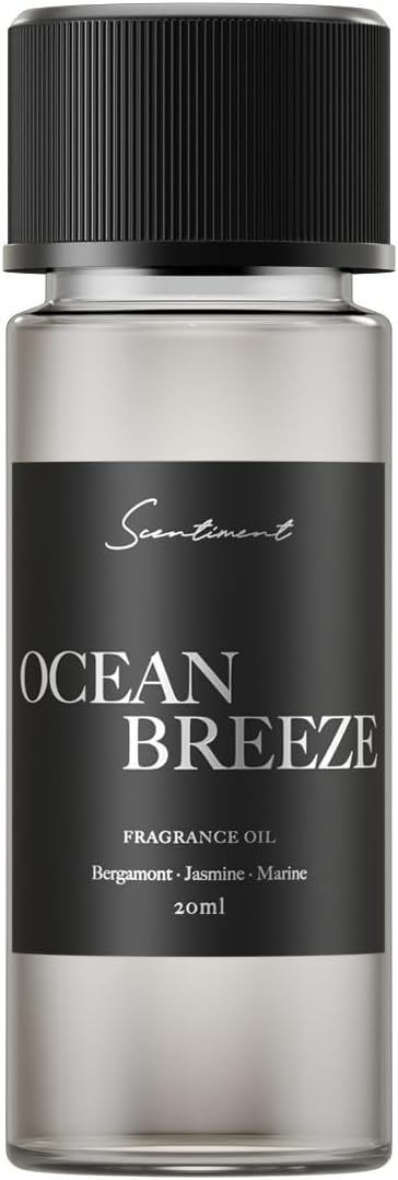 Scentiment Ocean Breeze Diffuser Oil - Premium Hotel Scent with Notes of Bergamot, Lemon, Jasmine with Marine & Amber Home Scent, Hotel Fragrance Oil Diffuser Refill - 0.68 fl oz (20 mL)