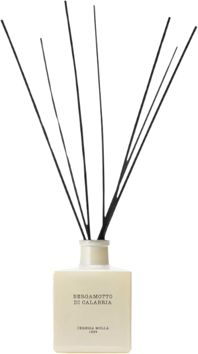 Mikado Boutique Reed Diffuser | All-Natural Essential Oil Fragrance | Includes Rattan Sticks | Refillable (8.4 FL OZ, BERGAMOTTO DI Calabria)