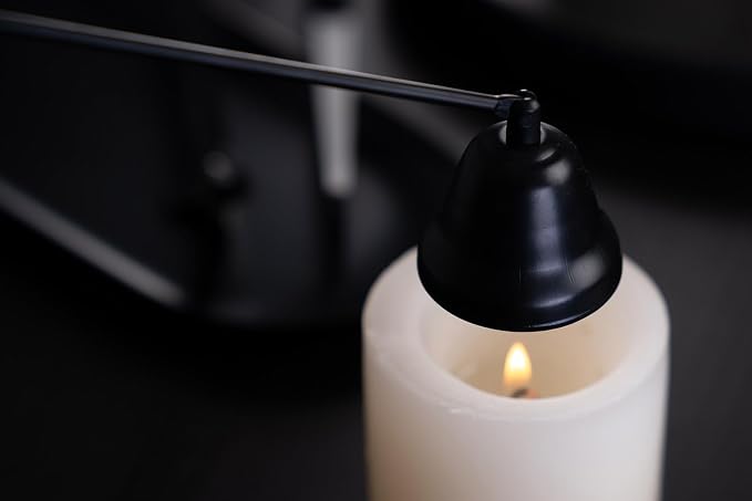 Candle Snuffer, Candlesnuffers Wick Snuffer Candle Extinguisher Accessory for Putting Out Extinguish Candle Wicks Flame Safely, Black