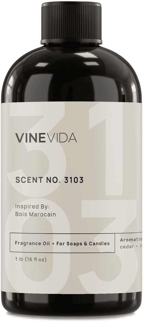 VINEVIDA Scent NO. 3103 Fragrance Oil - 16oz (1lb) - Inspired by: Bois Marocain Fragrance Oil for Candle Making - Made in USA Candle Scents Scents for Soap Making