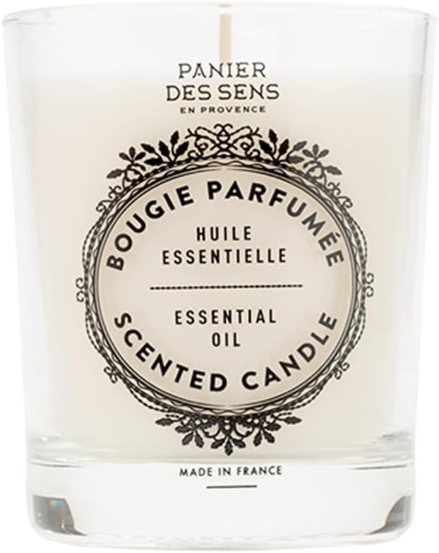 Panier des Sens Lemon Verbena Candle - Hand-Poured in Provence, France - Long Lasting Scented Candles - up to 55 Hours Burn Time - Lemon Verbena Scented Candle - 100% Natural Cotton Wick - 6.3 oz