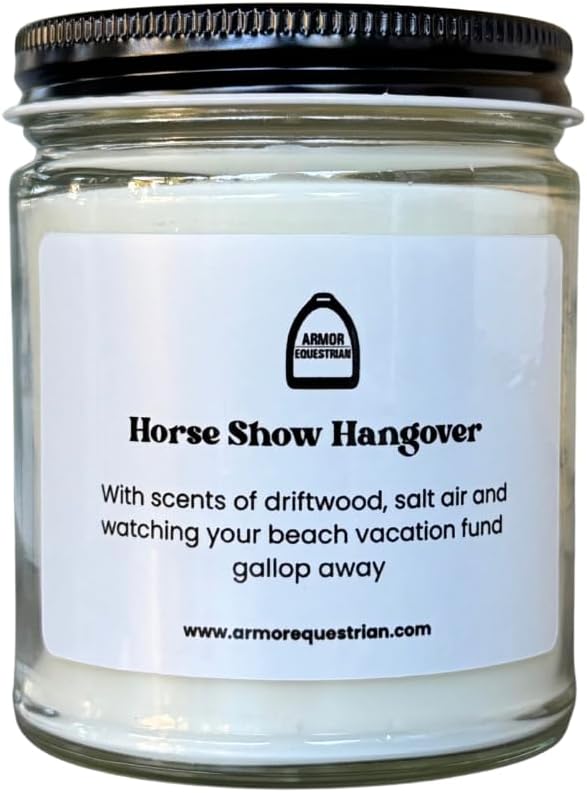Pasture Bedtime Candle - Fresh Linen Scented 9oz Soy Wax Candle | Funny Equestrian Gift for Horse Lovers