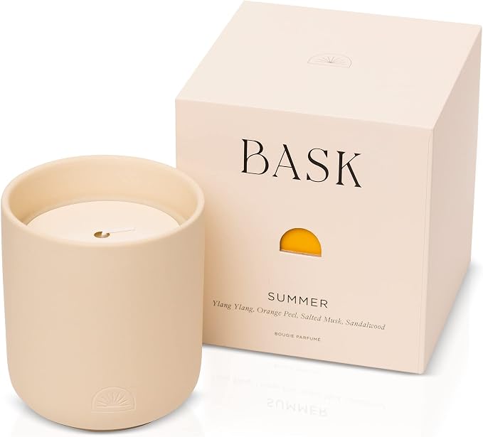 Relaxing Candles for Home by BASK - Summer Candles - Winter Candles - Gifts for Women and Men - Scent: Summer
