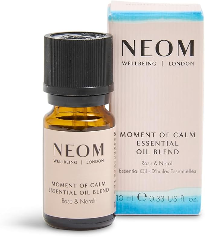 NEOM- Moment of Calm Essential Oil Blend, 10ml | Wild Rose & Neroli | Scent to Calm & Relax | 100% Natural Fragrance