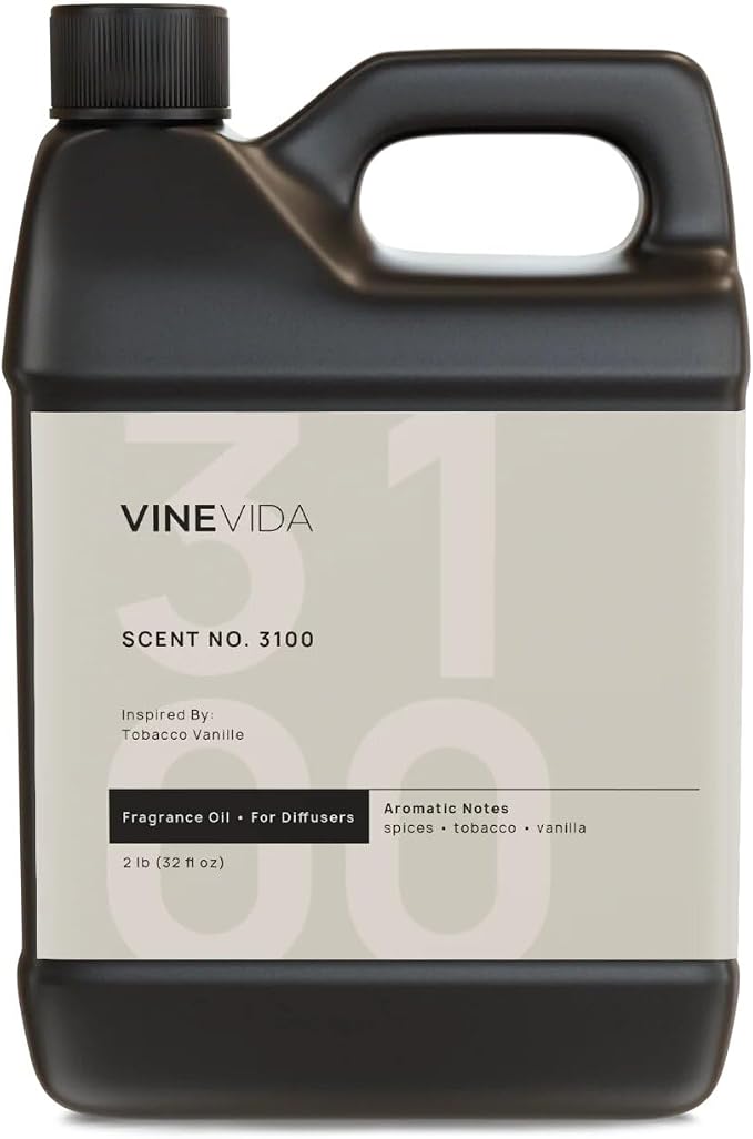VINEVIDA [32 Fl Oz] Scent NO. 3100 Fragrance Oil for Cold Air Diffusers, Aromatic Notes of Spices Tobacco Vanilla, Essential Oils for Diffuser Oil Refill & Air Freshener Room Spray