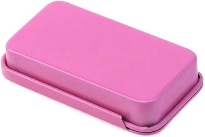 30PCS Tinplate Box Slide Lid Push Pull Box Drawer Balm Box Portable Box Mini Aromatherapy Jar Candy Small Iron Box Gift Box(L-Pink)