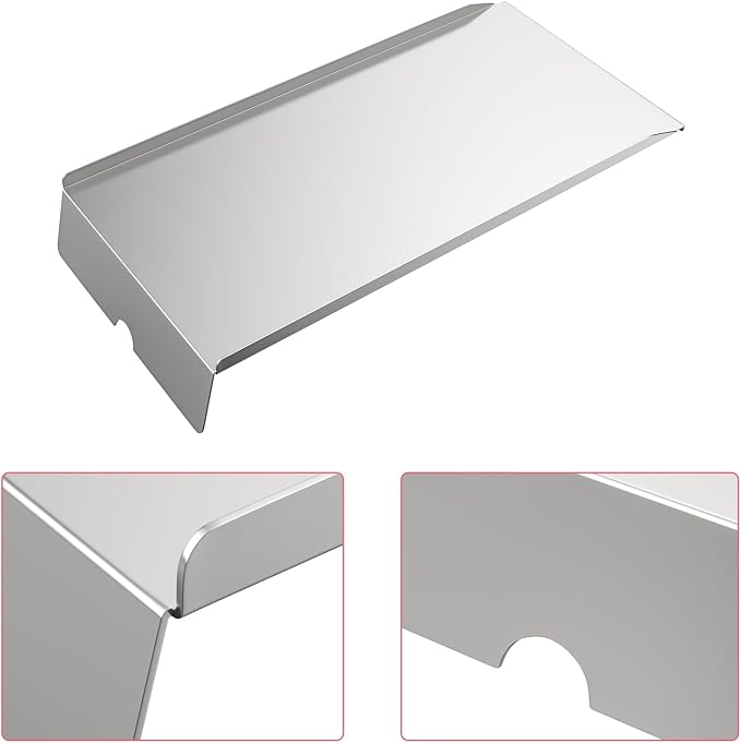 Stainless Steel Drip Pan and 6-Pack Grease Drip Tray Liners Kit for Traeger Pro 34 Series Pellet Grills, BAC410 Drip Tray Liners Drip Pan Replacement for Traeger BAC006, BBQ075, BBQ100, BBQ125