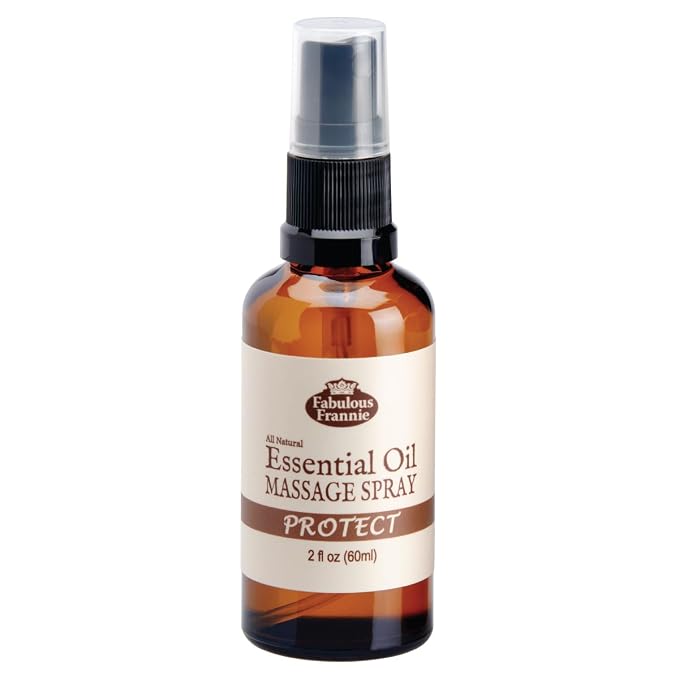 Fabulous Frannie Protect (Compared to Thieves) Massage Spray 100% Pure Essential & Carrier Oils (Cinnamon, Clove, Eucalyptus, Rosemary and Lemon) 2oz