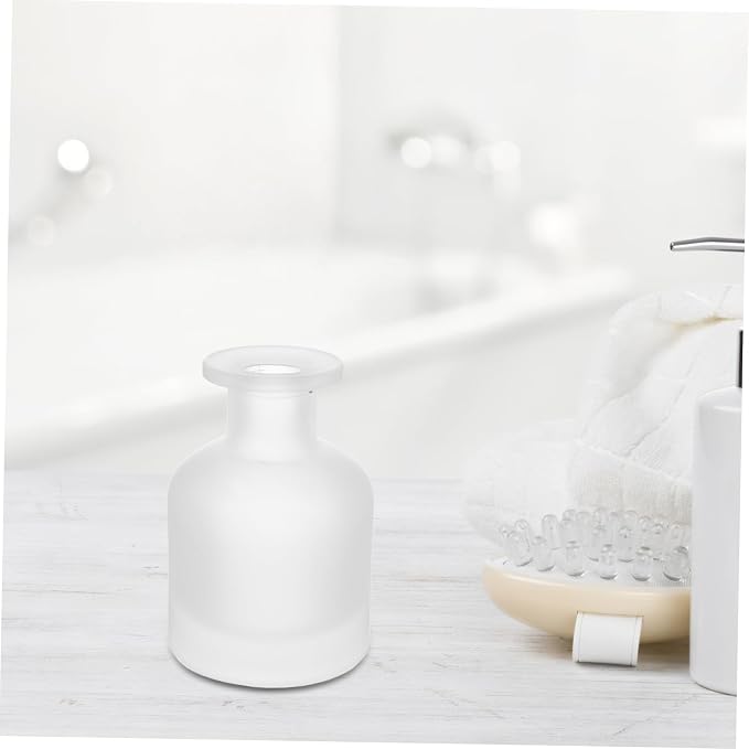 COLLBATH 2pcs Decorative Glass Cylindrical Reed Diffuser Bottles Refillable Containers for Home and Office Stylish Aroma Enhancer Effortless Cleaning Consistent Fragrance for Various Spaces