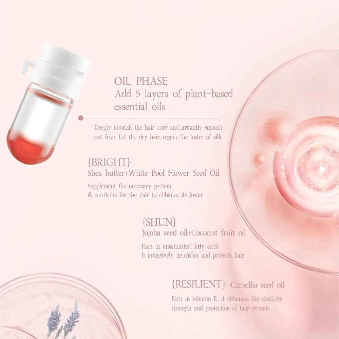 Hair Perfume for Women, 5 Scents Mini Hair Fragrance Set, Long Lasting Fresh Scent, 2-in-1 Hair Perfume Oil with Avocado & Camellia, Smooth & Anti-Frizz Hair Mist (30pcs)