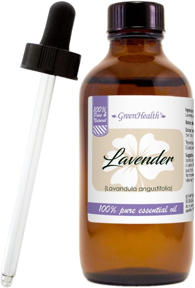 Lavender Essential Oil - 4 fl oz (Pack of 2) | 100% Pure & Therapeutic Grade | for Diffuser, Aromatherapy, Relaxation, DIY, Candles | Amber Glass Bottles with Droppers – GreenHealth