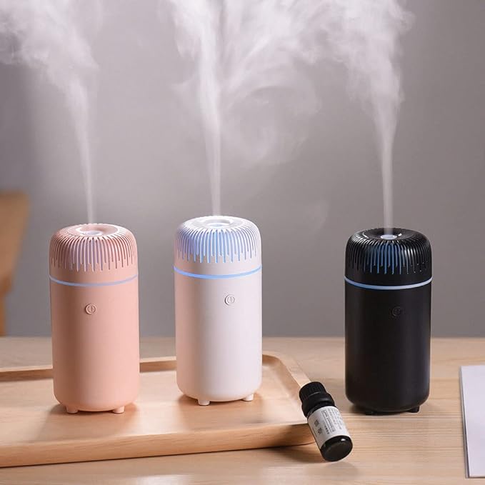 Car Diffuser Humidifier USB Aromatherapy Essential Oil Air Freshener USB Cool Mist Mini Portable Diffuser for Car Home Office Bedroom (Pink)