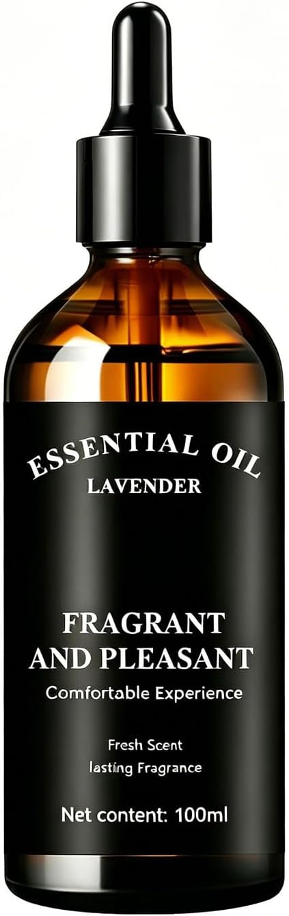 Lavender Fragrance Oil 100ml, Natural Calming Essential Oil for Diffusers, Soothing Aromatherapy Scent for Sleep & Relaxation, Long-Lasting Home Fragrance Oil for Bedroom & Living Room