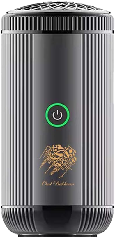 Bakhoor BoSidin Stylish Portable Incense Burner | USB Rechargeable Oud burner for Home Office and Car (X022-Silver)