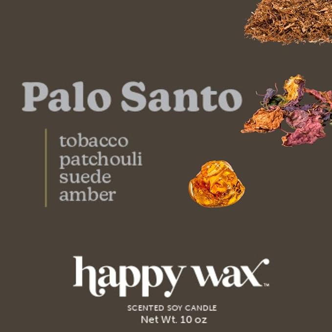 Happy Wax Palo Santo Scented Bear Wax Melts - Natural Strong Scented Woodsy Infused w/Essential Oils - Non Toxic & Pet Safe - (8 oz Pouch)